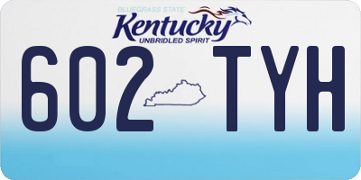 KY license plate 602TYH