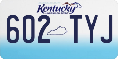 KY license plate 602TYJ