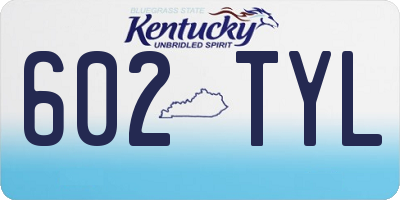KY license plate 602TYL