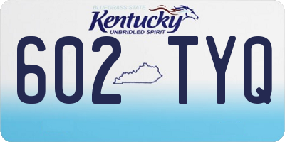 KY license plate 602TYQ