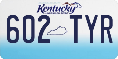 KY license plate 602TYR