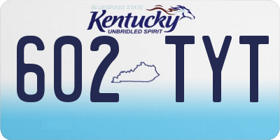 KY license plate 602TYT