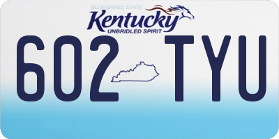 KY license plate 602TYU