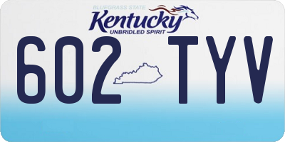 KY license plate 602TYV