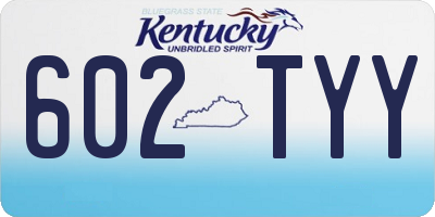 KY license plate 602TYY