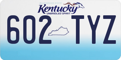KY license plate 602TYZ