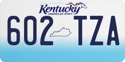 KY license plate 602TZA