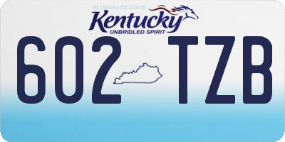 KY license plate 602TZB