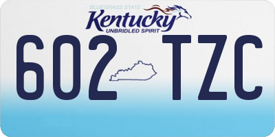 KY license plate 602TZC