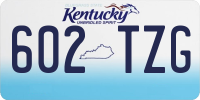 KY license plate 602TZG