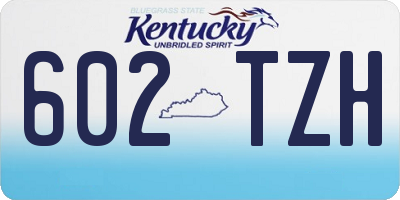 KY license plate 602TZH