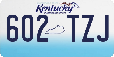 KY license plate 602TZJ