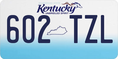 KY license plate 602TZL