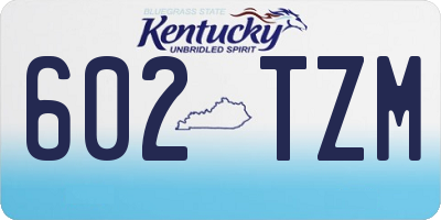 KY license plate 602TZM