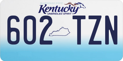 KY license plate 602TZN