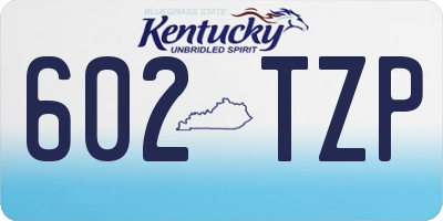 KY license plate 602TZP