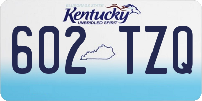 KY license plate 602TZQ