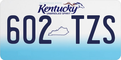 KY license plate 602TZS