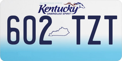 KY license plate 602TZT