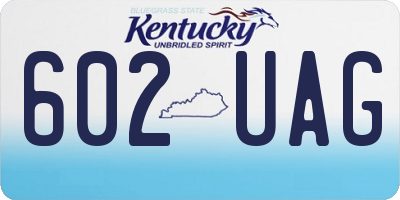 KY license plate 602UAG