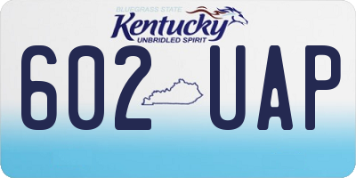 KY license plate 602UAP
