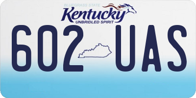 KY license plate 602UAS