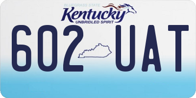 KY license plate 602UAT