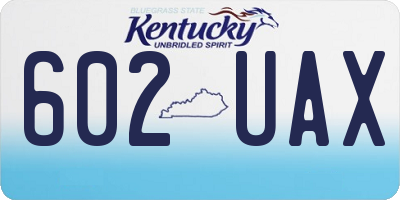 KY license plate 602UAX