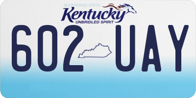 KY license plate 602UAY