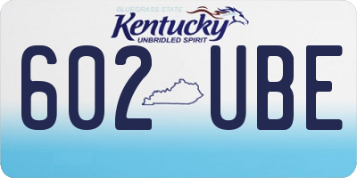 KY license plate 602UBE