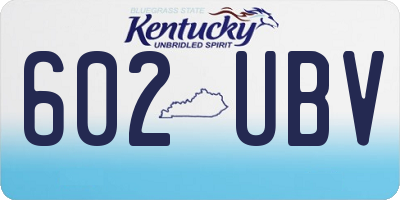 KY license plate 602UBV