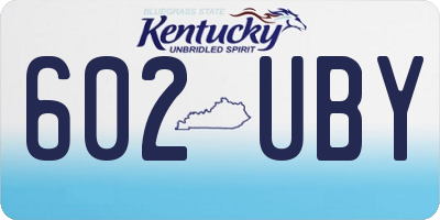 KY license plate 602UBY