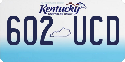 KY license plate 602UCD