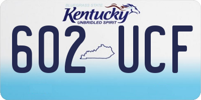 KY license plate 602UCF