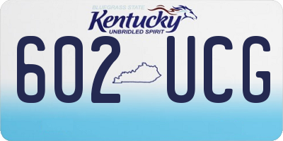 KY license plate 602UCG