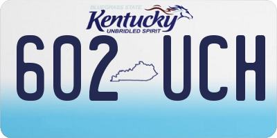 KY license plate 602UCH