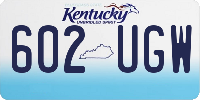 KY license plate 602UGW