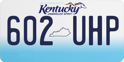 KY license plate 602UHP