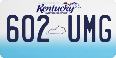 KY license plate 602UMG