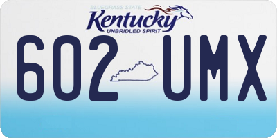 KY license plate 602UMX