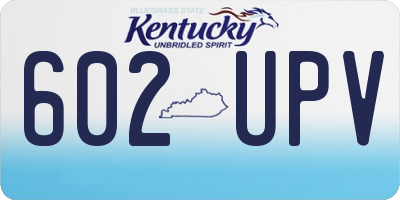 KY license plate 602UPV
