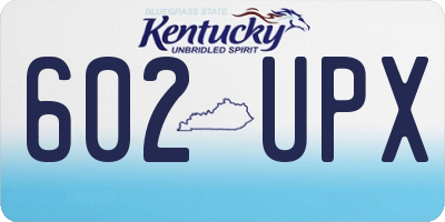 KY license plate 602UPX
