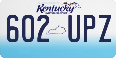 KY license plate 602UPZ