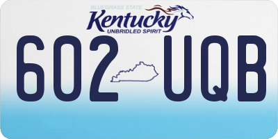 KY license plate 602UQB