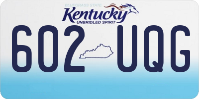 KY license plate 602UQG