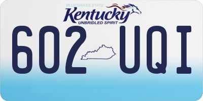 KY license plate 602UQI
