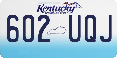 KY license plate 602UQJ