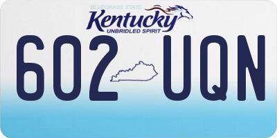 KY license plate 602UQN