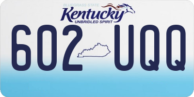 KY license plate 602UQQ