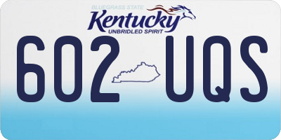 KY license plate 602UQS